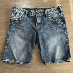 Silver Jeans Lexi Shorts Dark Blue Denim 28